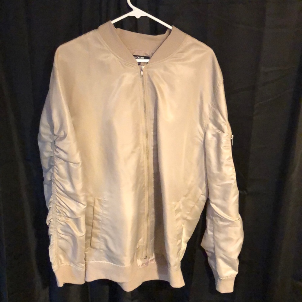 Jackson beige bomber jacket